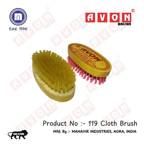 Cloth Wash Brush No.119 - Plastic & Wooden Build | Industrial Application Green Color for Heavy-Duty Cleaning Tasks