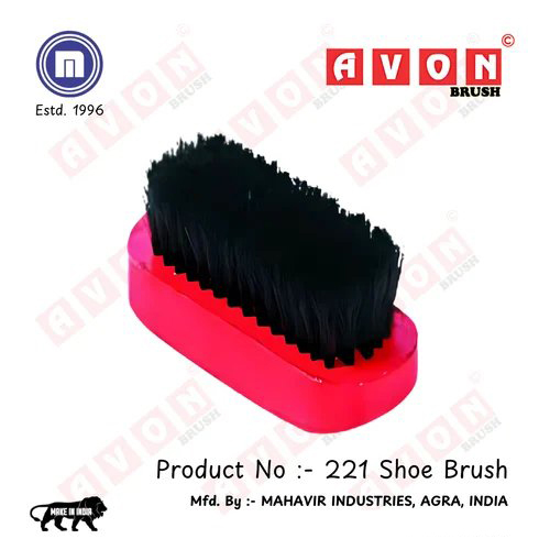 Shoe Brush no.221 - Wooden | Majanta Pink, Painted Finish, 1 Year Warranty