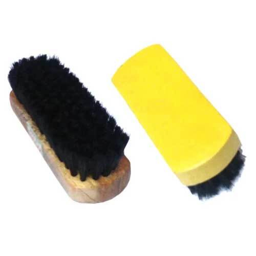 Wooden Shoe Brush - Wooden Material, Brown & Yellow Color | 1 Year Warranty, Painted Surface Treatment, Effective Shoe Cleaning Tool
