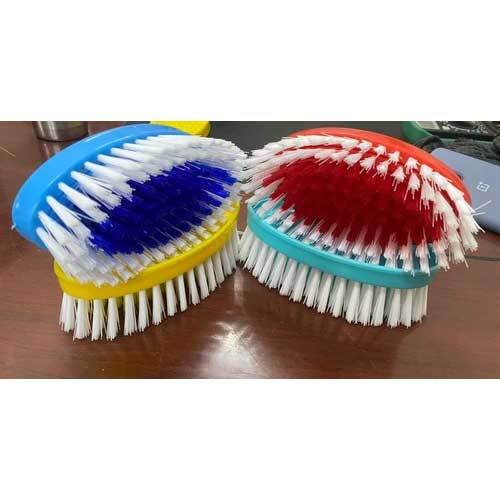 Multicolor New Oval Cloth Washing Brush Long Cut