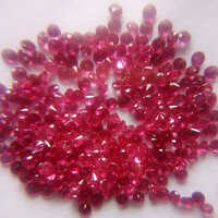 3mm Diamond Cut Round Ruby Gemstone