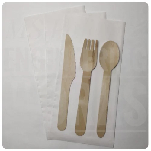 Wooden Cutlery Paper Pouch