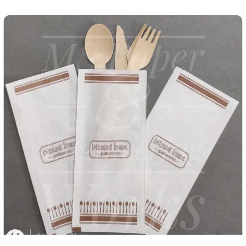 Wooden Cutlery Paper Pouches