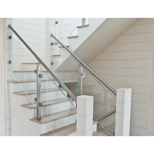 SS Glass Stair Railing