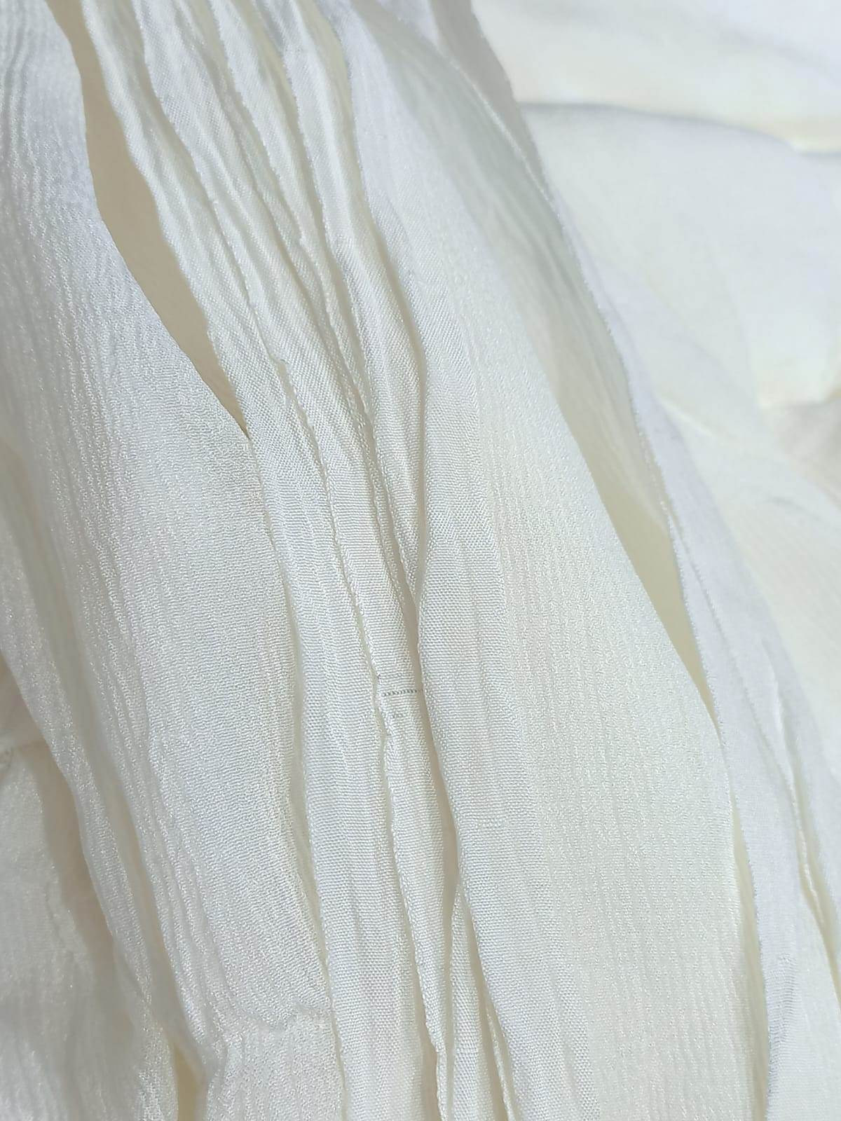 White Plain Dyeable Chinnon Chiffon Fabric