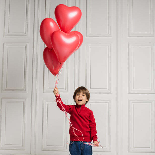 HEART SHAPED BALLOONS KINDS OF RAINBOW PARTY LATEX BALLOONS