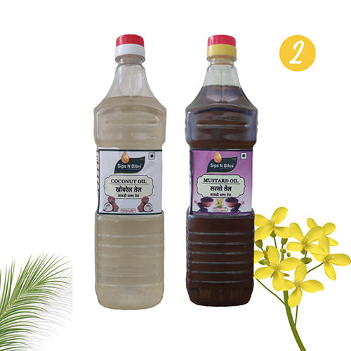 Coconut Oil 1 Litre And Mustard Oil 1 Litre
