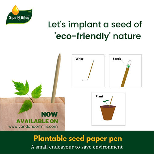 Good Quality Plantable Seed Paper Pen Pack Of 10