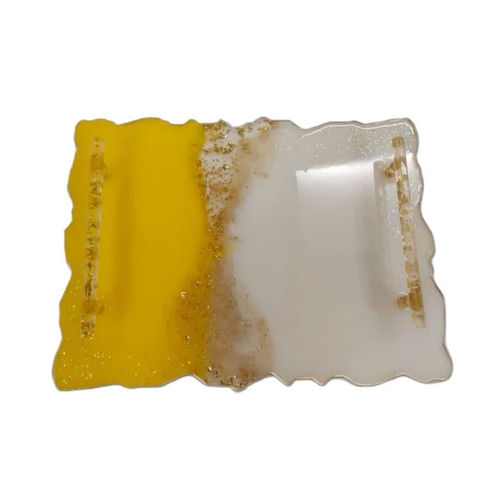 Yellow Resin Serving Tray