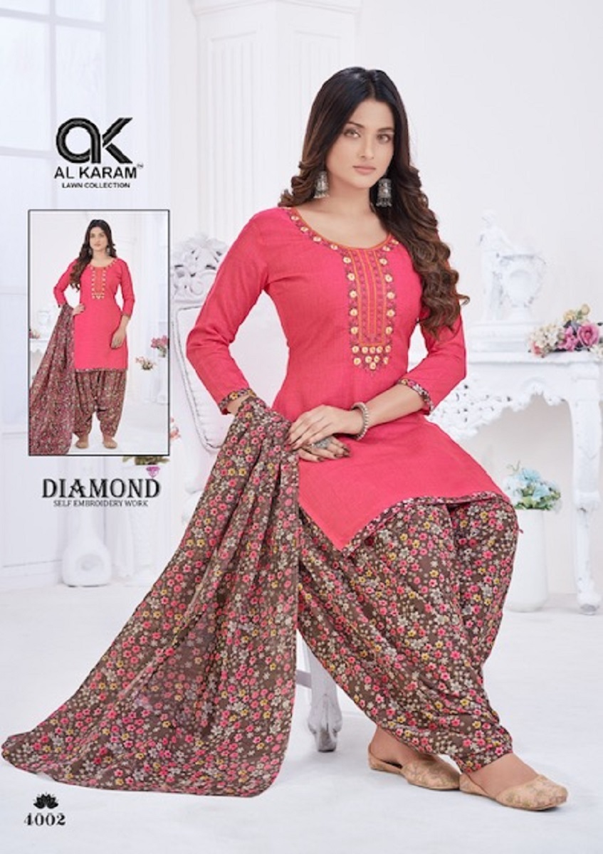 Al Karam Diamond Vol 4 Dress Material