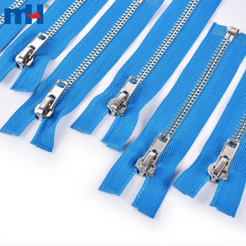 8 inch Aluminum Zipper Metal Zipper with Blue Tape Separating Heavy Zipper wholesale Zipper Factory