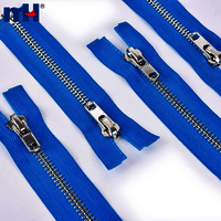 8 inch Aluminum Zipper Metal Zipper with Blue Tape Separating Heavy Zipper wholesale Zipper Factory