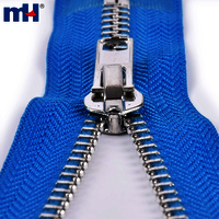 8 inch Aluminum Zipper Metal Zipper with Blue Tape Separating Heavy Zipper wholesale Zipper Factory