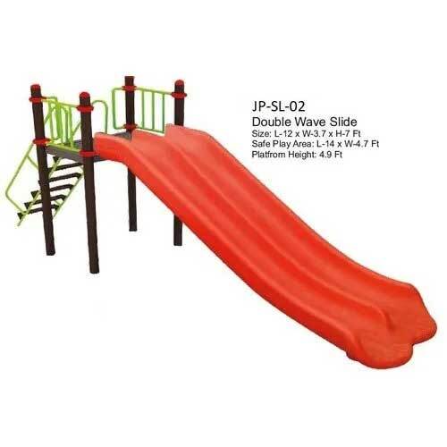 Frp Double Playground Slides - Size: 12X3.7X7 Feet