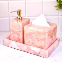 Pink Quartz Bathroom Accessories Set
