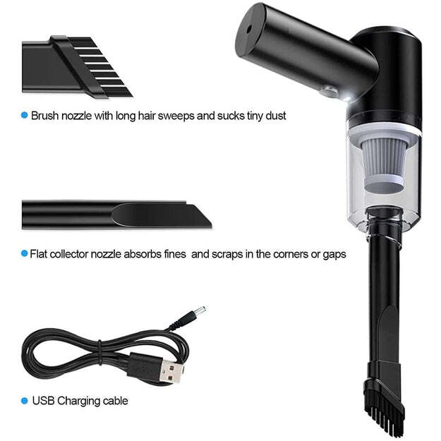 VACUUM CLEANER DUST COLLECTION 2 IN 1 CAR VACUUM CLEANER 120W HIGH-POWER HANDHELD WIRELESS VACUUM CLEANER HOME CAR DUAL-USE