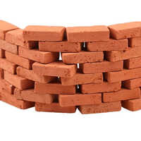 Side Wall Bricks - Clay Material, 9 In X 4 In X 3 In Size, Vibrant Red Color | High Strength For Versatile Wall And Pillar Use