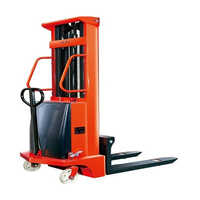 Semi Electric Stacker - Strong & Durable, Black and Red Color | Effortless Lifting for Industrial Use, Multiple Sizes Available