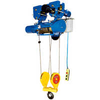 WRH Heavy Duty Wire Rope Hoists - Alloy Steel Different Size Blue | Limit Switch Fail-Safe Brake Overload Relay Precision Machined Rope Drum