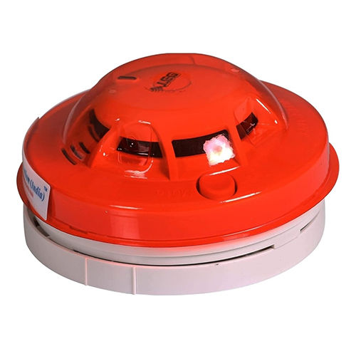 Red Battery Operated Smoke Detector For Office