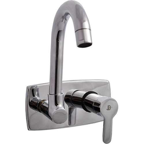 Chrome Plating Color Single Lever Sink Mixer Wall Mounted With Full Motion Swival Spout (35Mm)