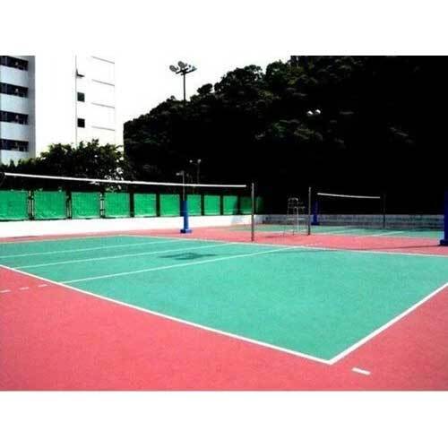 Red & Green Volleyball Outdoor Surface