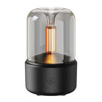 Black Portable Candle Light Aroma Humidifier