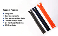 Plastic Zipper Fireproof Zipper Fire-retardant Aramid Zipper 5 inch Flame Retardant with Two-Way Slider