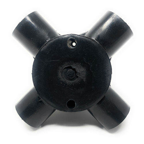 Round Black Plastic 4 Way Junction Box