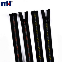 5 Inch Plastic Zipper Colorful Teeth Coil Zipper Open End Plastic Zipper With Decorative Puller - Application: Great For Garments