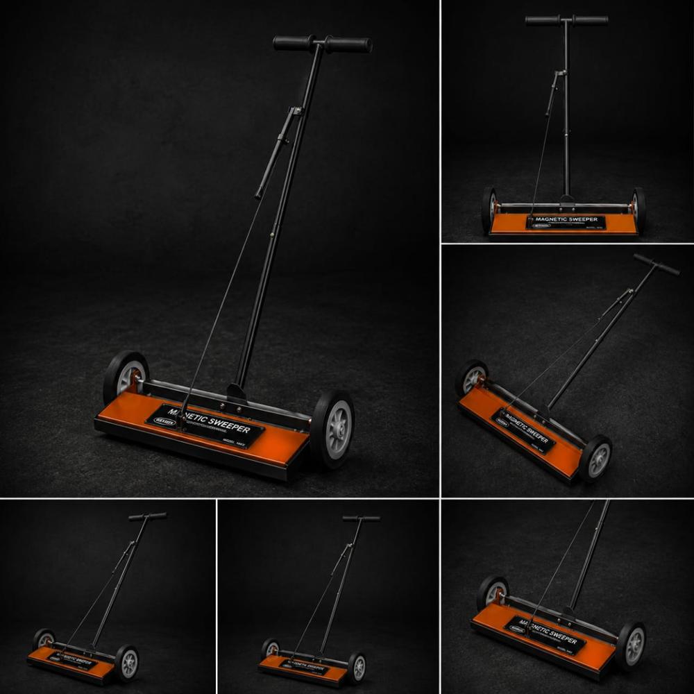 Magnetic Floor Sweeper - Size 300MM to 600MM, 10Kg Weight | Permanent Magnet Power, Manual Application, No Power Required