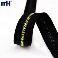 Plastic Zipper with Multicolor Teeth 5 inch Coil Zipper with Decorative Puller Zipper Factory Wholesale