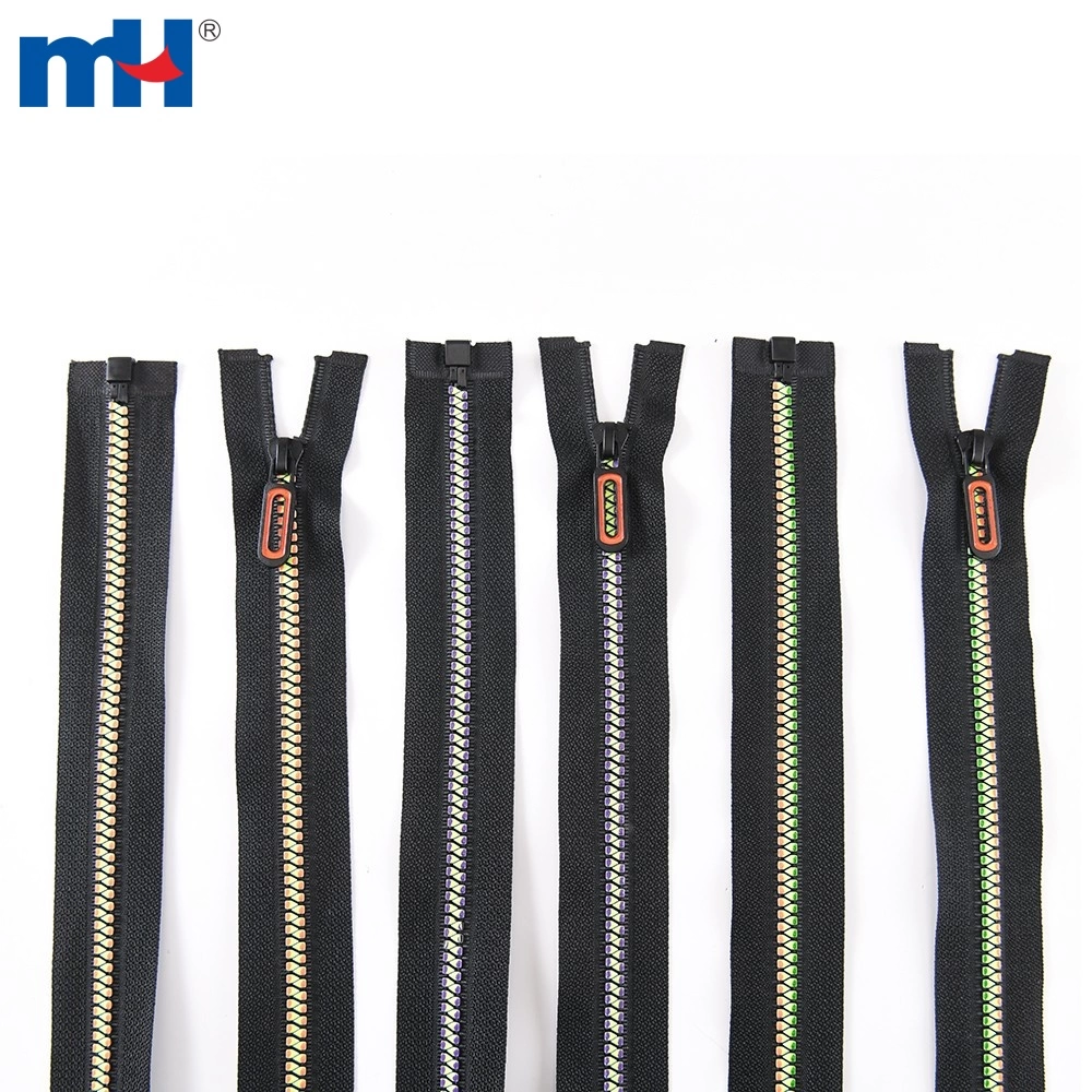 Plastic Zipper with Multicolor Teeth 5 inch Coil Zipper with Decorative Puller Zipper Factory Wholesale