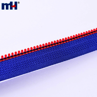 Reinforced Plastic Zipper 5 inch Resin Zipper Colorful Zipper with Multicolor Teeth and Zipper slider