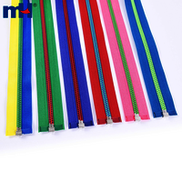 Reinforced Plastic Zipper 5 inch Resin Zipper Colorful Zipper with Multicolor Teeth and Zipper slider