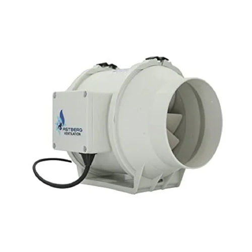 White Mixed Flow Inline Duct Fan