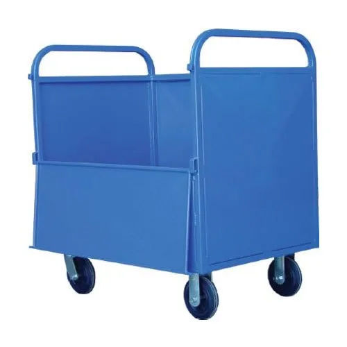 Blue Wheeled Garbage Bin Trolley