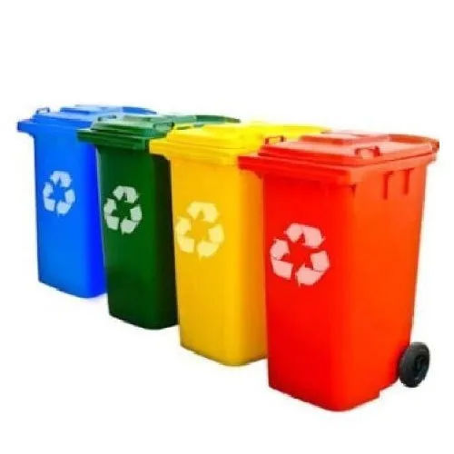 2 Wheel HDPE Garbage Bin Trolley