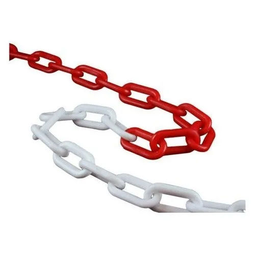 Metal Red And White Plastic Chain