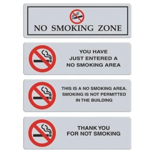 SS No Smoking Zone Wall Signage