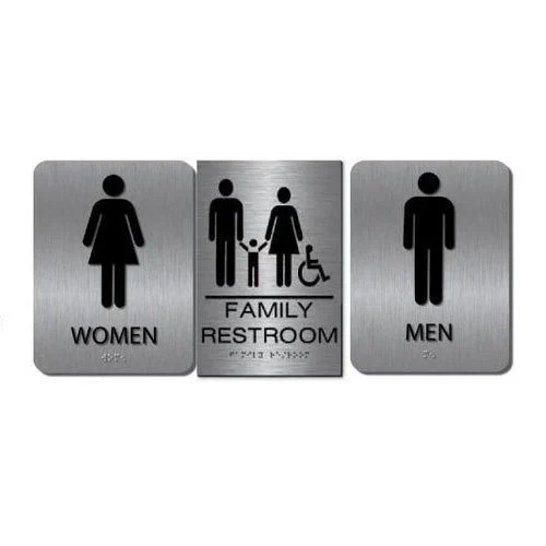 SS Restroom Symbol Signage