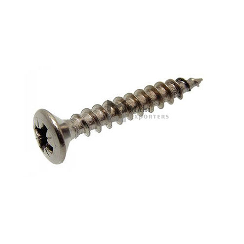 11211 Pozidriv Cross Recessed Raised Countersunk Head Chipboard Screw - Stainless Steel