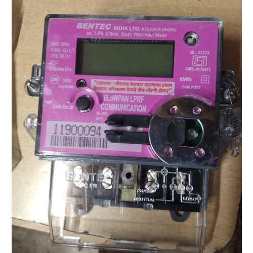 Bentec 5-30a Single Phase Msedcl Approved LPRF Meter