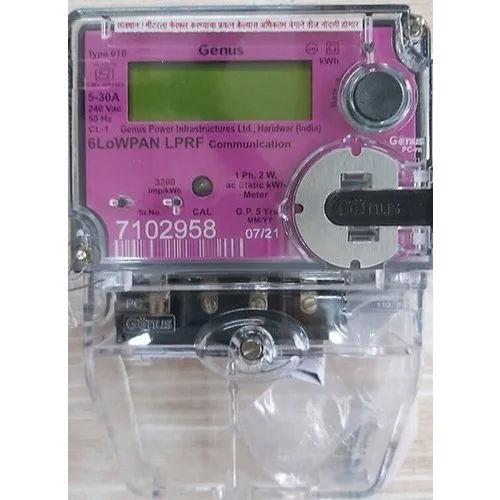 Genus KWH Energy Meter Single Phase 6 lowpan LPRF Meter