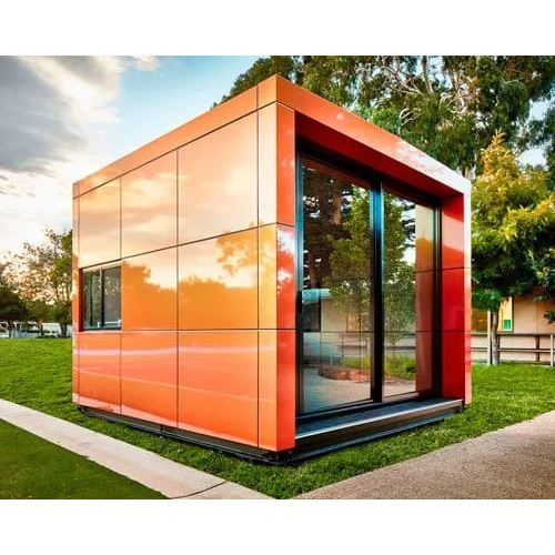 Orange Portable Cabin With Acp Panel