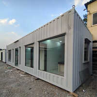 Portable Modular Office Cabin - Steel And Container Material, Grey Metal Roof With Alloy Aluminum And Pvc Doors, Ideal For Office And Warehouse Use