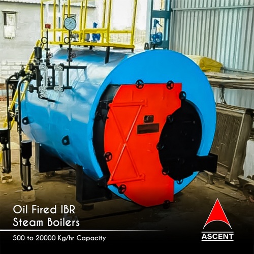 Oil Fired 3000 Kg/hr Capacity IBR Steam Boiler