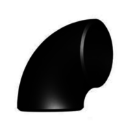 Short Radius Elbow - Carbon Steel, 1" To 48" Nb, Black Painting | Asme B16.9 Specifications, Welding Connection, Various Thickness Options