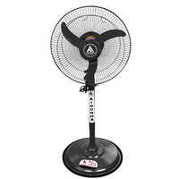 Aircona Pedestal Fan - Aluminium & Abs Plastic, 20" Size 500mm, Black, 3 Speed Modes, 50 Watt Power, Remote Operated Options