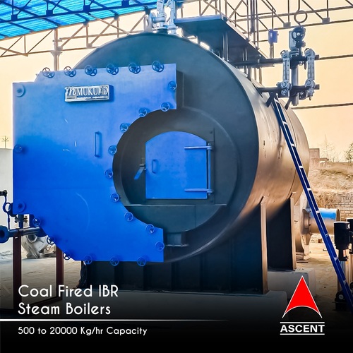 Coal Fired 1200 Kg/Hr Steam Boiler IBR Approved